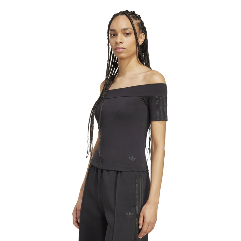 Adicolor Bandeau Short Sleeve T-Shirt - L - Black