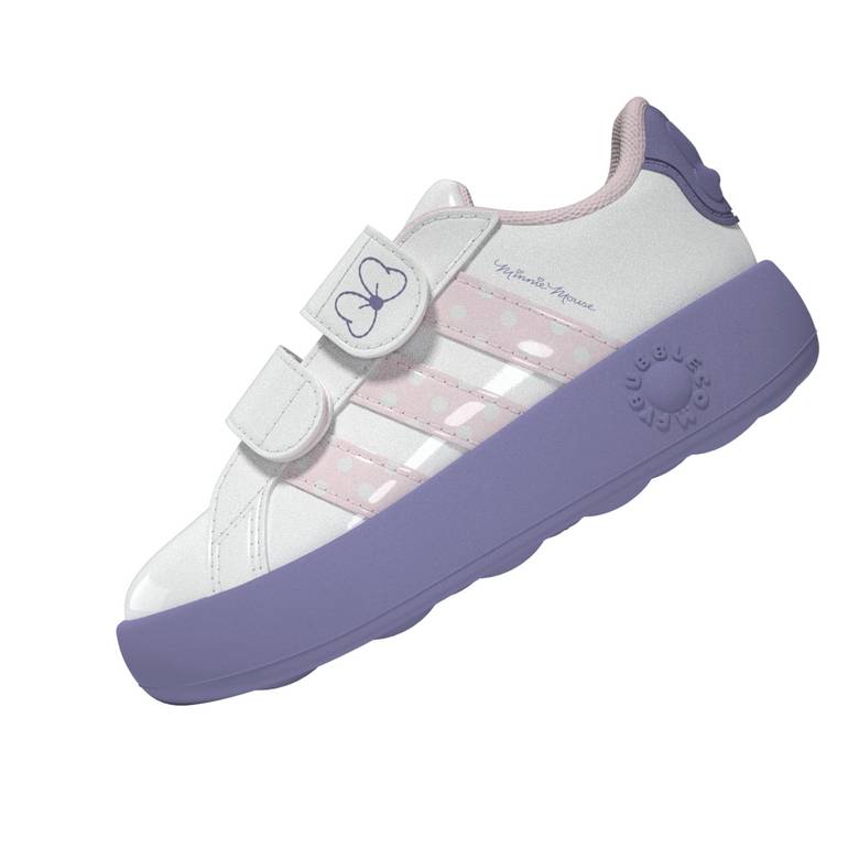 ADIDAS DISNEY MICKEY MOUSE GRAND COURT SHOES INFANTS - 21 - WHT/CLPNK/