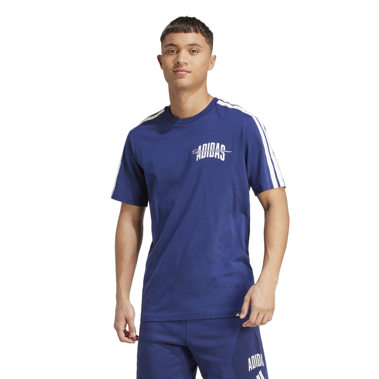 Collegiate Script Graphic T-Shirt - S - الأزرق الداكن