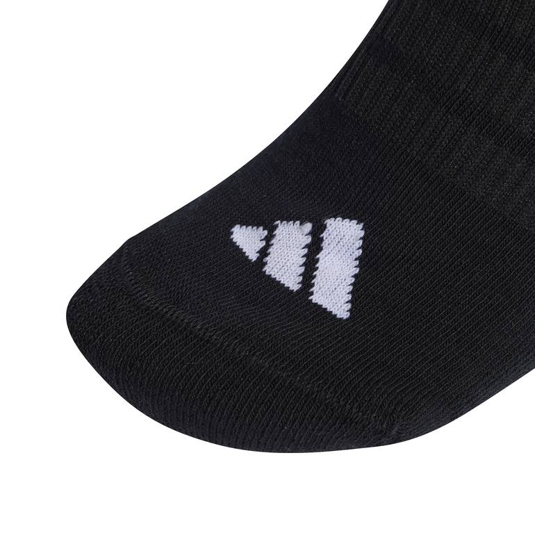 Cushioned Essentials Low Cut Socks 3 Pair Pack - L - BLACK-WHI