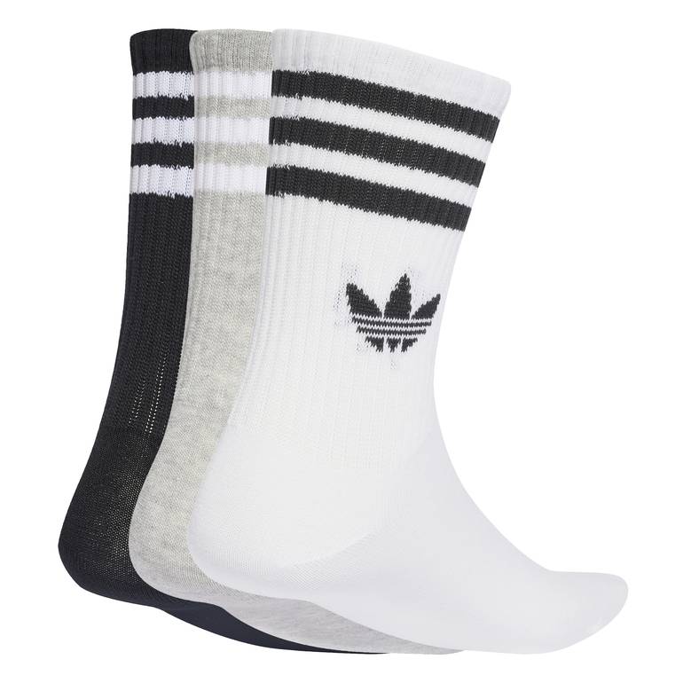 3-Stripes Crew Socks 3 Pairs - M - WHT/MGSOGR