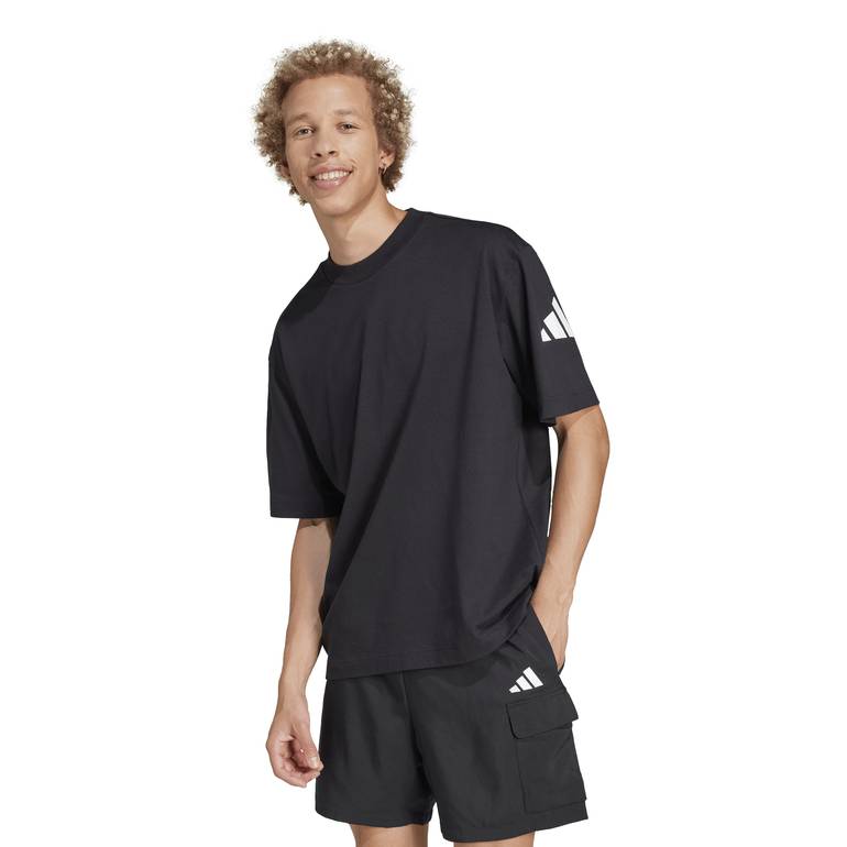 Essentials Loose Fit 3 Bar Logo T-Shirt - Black - 2XL