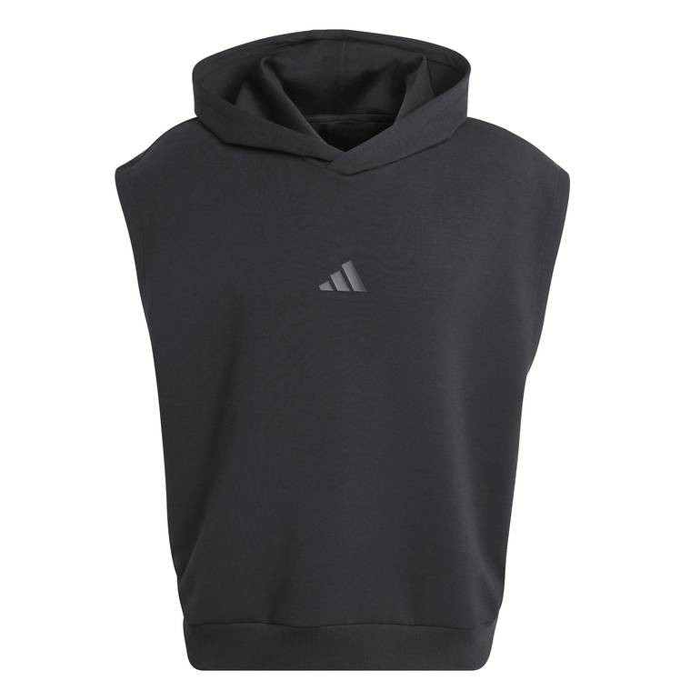 SOFT LUX HOODED VEST - Black - XL