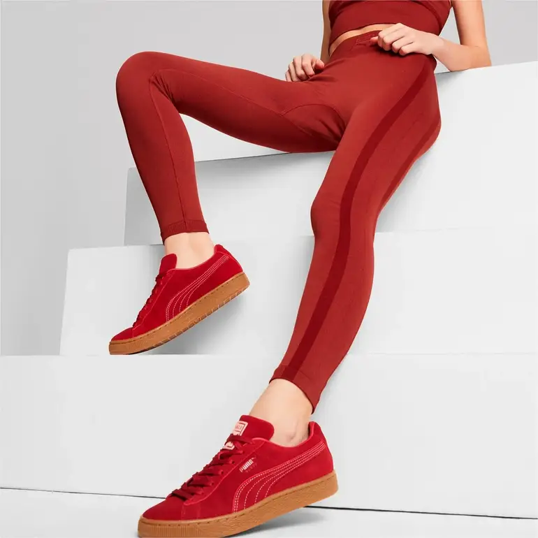 بنطال ضيق للسيدات من Puma X VOGUE SEAMLESS باللون العنابي - XL