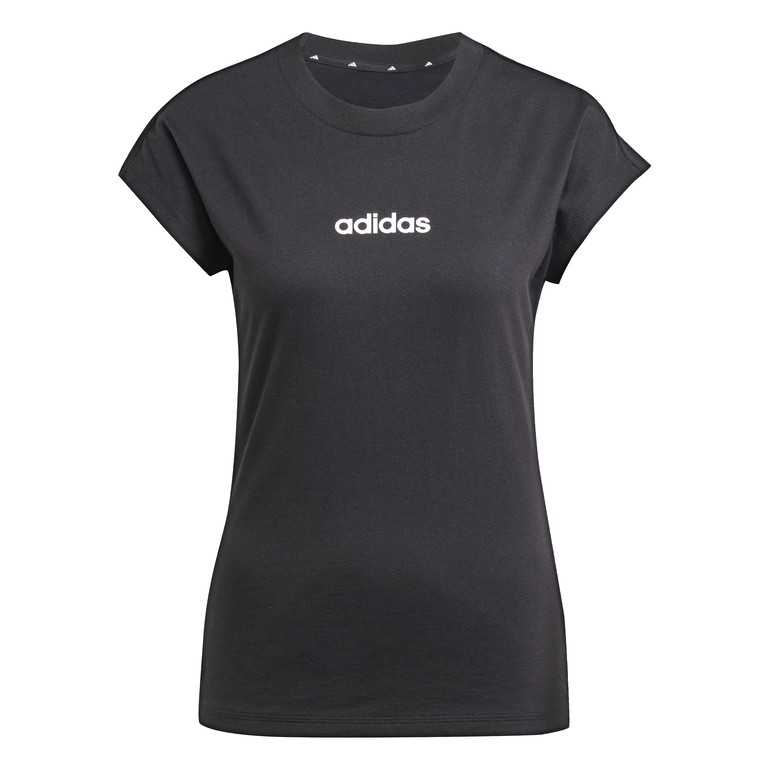 Essentials Linear Cotton T-Shirt	 - XS - BLACK-WHI
