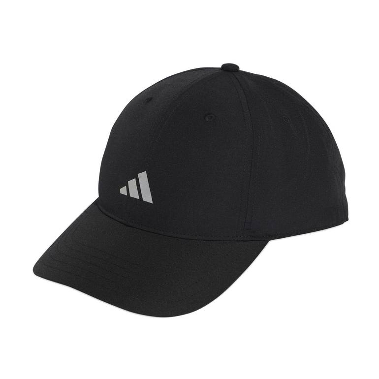 RUNNING ESSENTIAL CLIMACOOL 6 PANEL BASEBALL CAP - OSFM - BLACK/SILV
