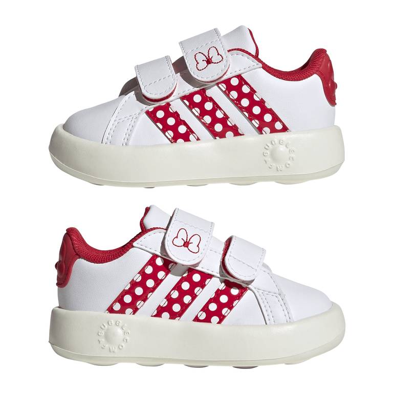 ADIDAS DISNEY MICKEY MOUSE GRAND COURT SHOES INFANTS - OWHT/PURUB - 27