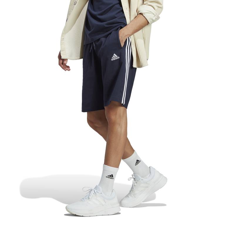 ESSENTIALS SINGLE JERSEY 3-STRIPES SHORTS
