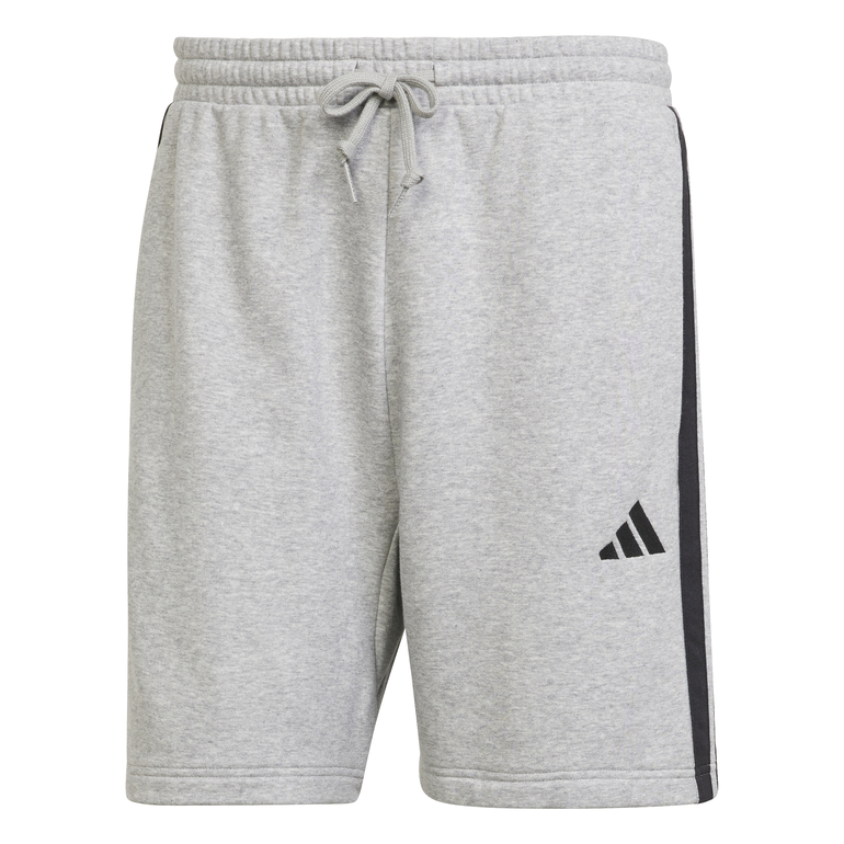 Essential 3-Stripes French Terry Shorts - M - MGREY/BLK