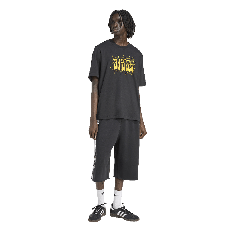 Distressed Oversized T-Shirt - L - Black