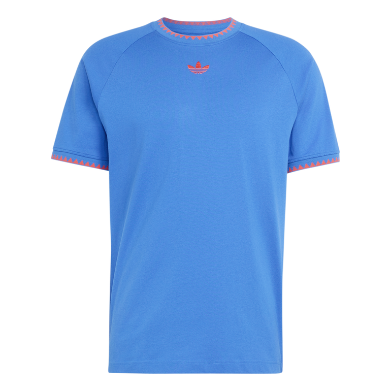 CHEST STRIPES ENGINEERED COLLAR T-Shirt - BLUE - 2XL