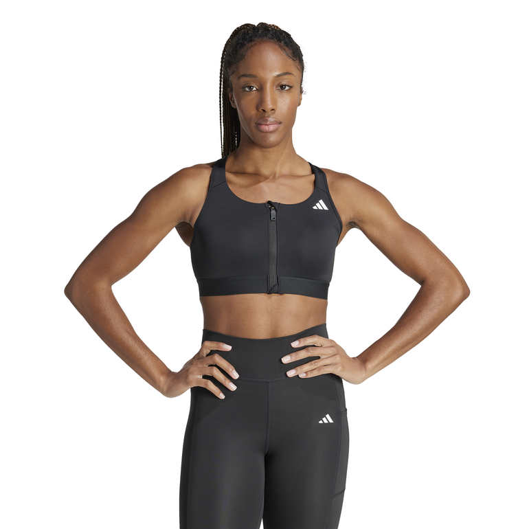 Powerreact Training Medium-Support Zip Bra - MCD - Black
