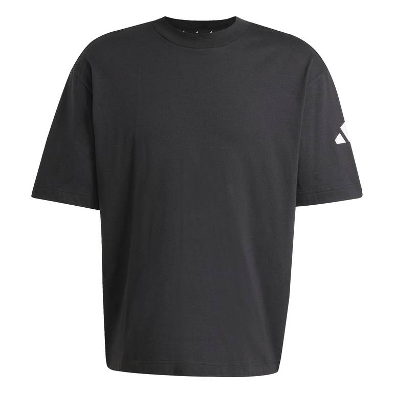 Essentials Loose Fit 3 Bar Logo T-Shirt - S - BLACK-WHI