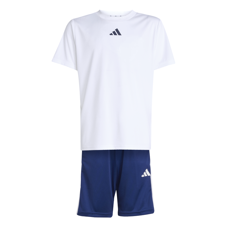 Train Essentials 3-Stripes Tee Set Kids - 176 - WHITE