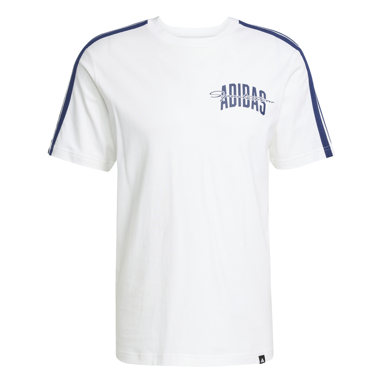 Collegiate Script Graphic T-Shirt - XL - WHITE