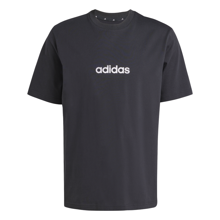 Essentials Linear Single Jersey Tee - M - BLACK-WHI
