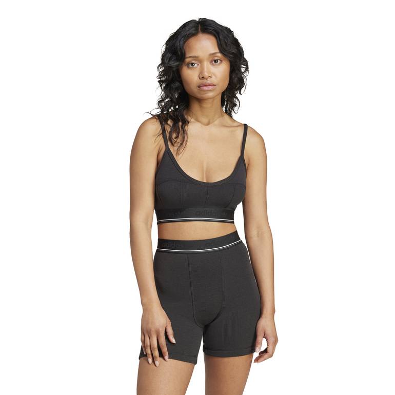 Waffle Bra Long-Sleeve Top - XL