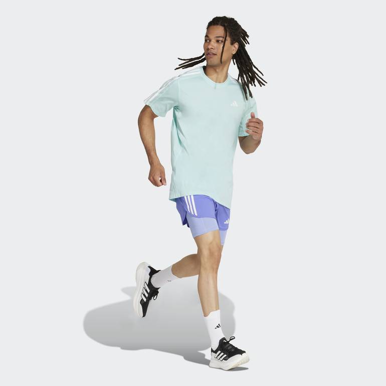 OWN THE RUN 3-STRIPES 2-IN-1 SHORTS - 3XL