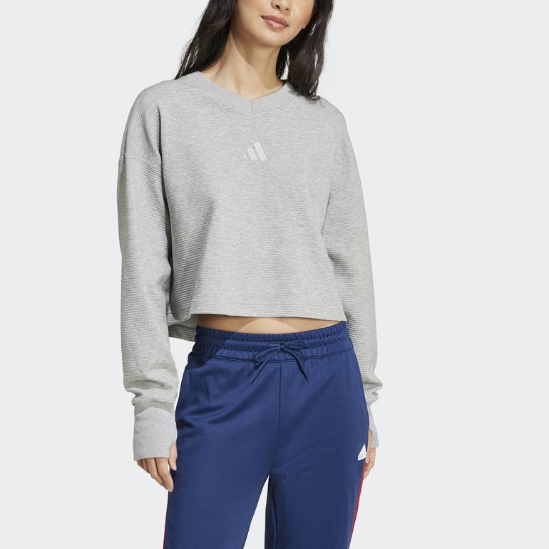 ALL SZN Ribbed V-Neck Sweatshirt - XL