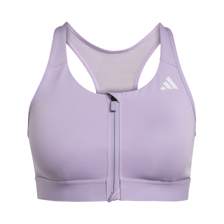 Powerreact Training Medium-Support Zip Bra - LCD - POWPLU/WHT