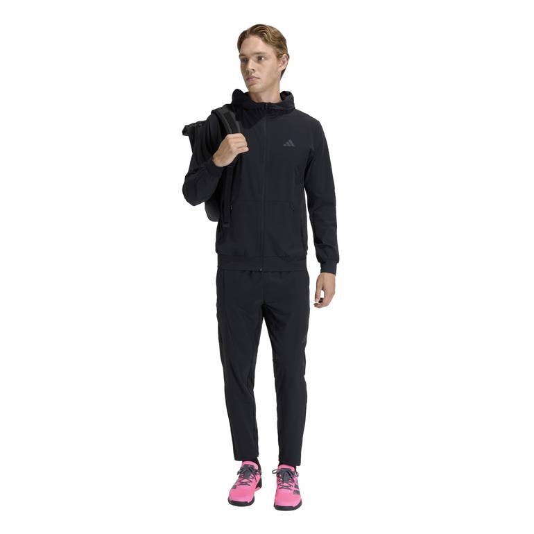 جاكيت بقبعة وسحاب كامل D4T WORKOUT - S - BLK