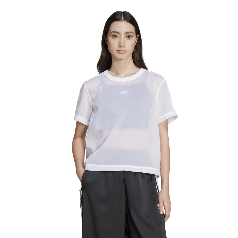 Adicolor Sheer 3-Stripes T-Shirt - S - White