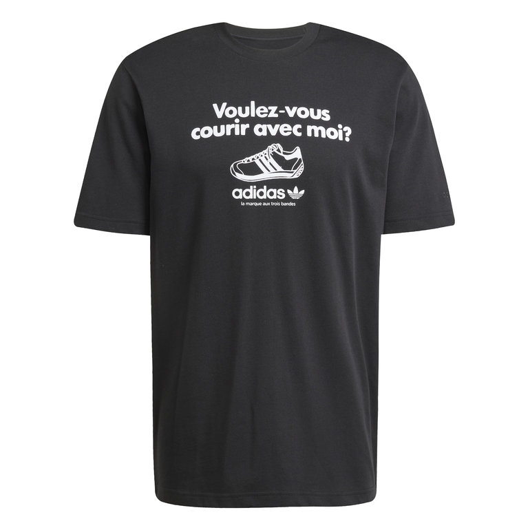 Distressed Graphic T-Shirt - Black - S