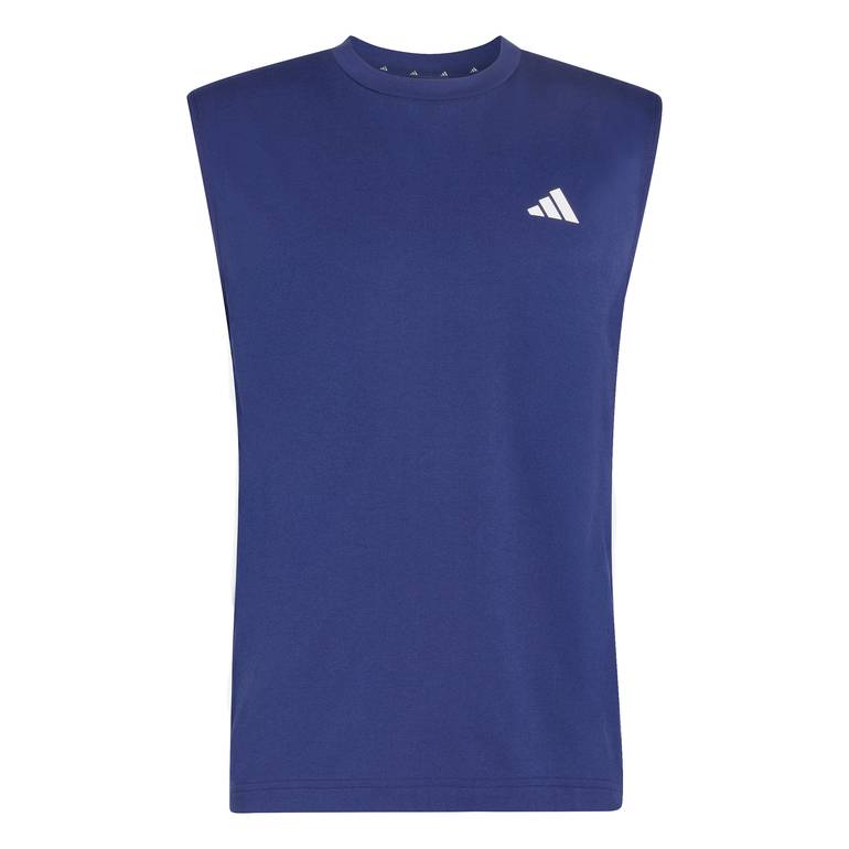 WORKOUT ESSENTIALS FEELREADY SLEEVELESS T-SHIRT - L - DARK BLUE