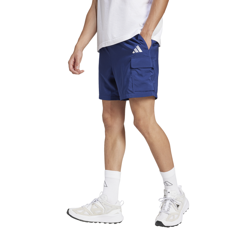 Essentials Small Logo Cargo Chelsea Shorts - S - DARK BLUE
