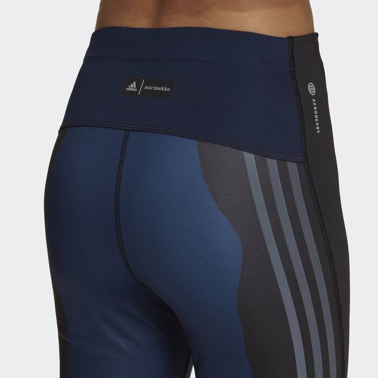 MARIMEKKO RUN ICONS 3-STRIPES 7/8 RUNNING TIGHTS - L