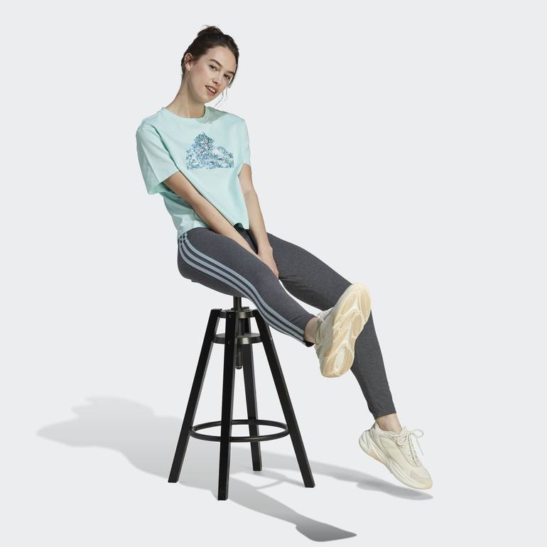 Leggings Essentials 3-Stripes High-Waisted Single Jersey - S