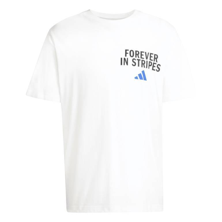FOREVER IN STRIPES GRAPHIC T-SHIRT - WHITE - XL