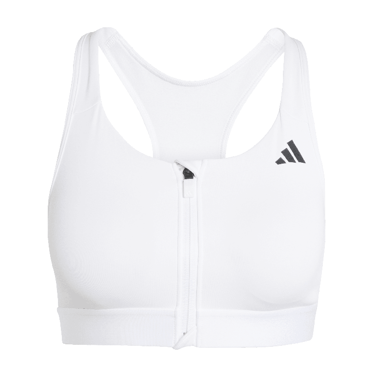 Powerreact Training Medium-Support Zip Bra - LCD - WHITE/BLAC
