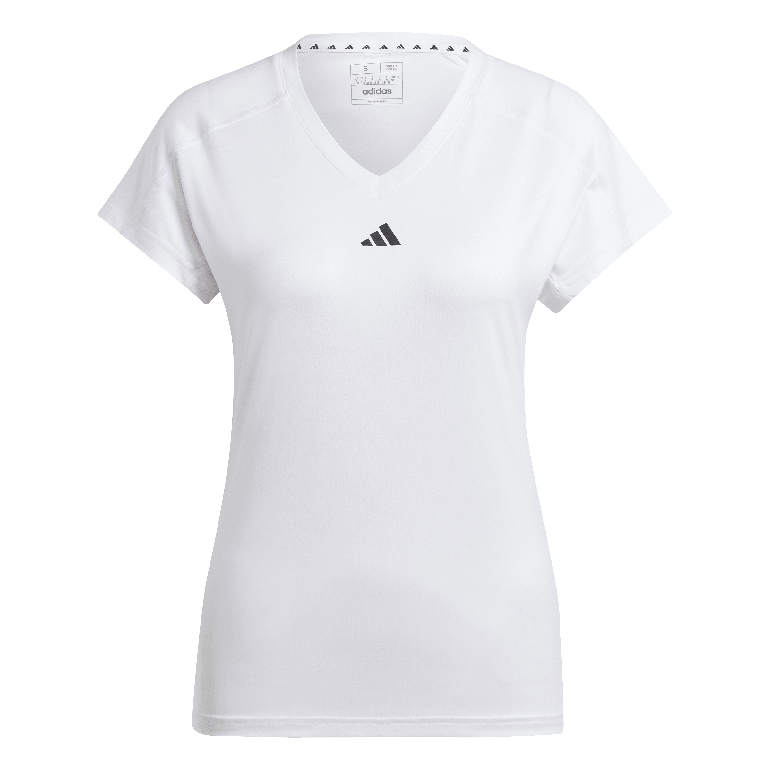 AEROREADY Train Essentials Minimal Branding V-Neck T-Shirt - L - WHITE