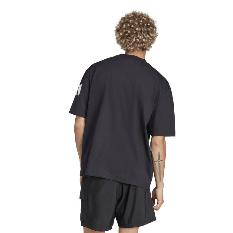 Essentials Loose Fit 3 Bar Logo T-Shirt - Black - XL