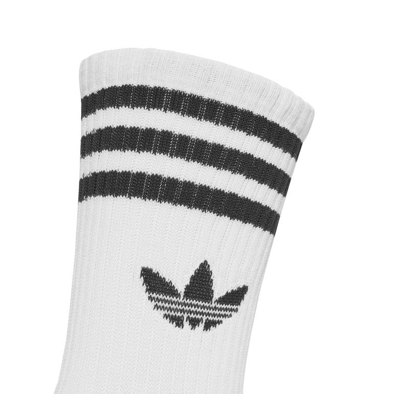 3-Stripes Crew Socks 3 Pairs - XS - WHITE