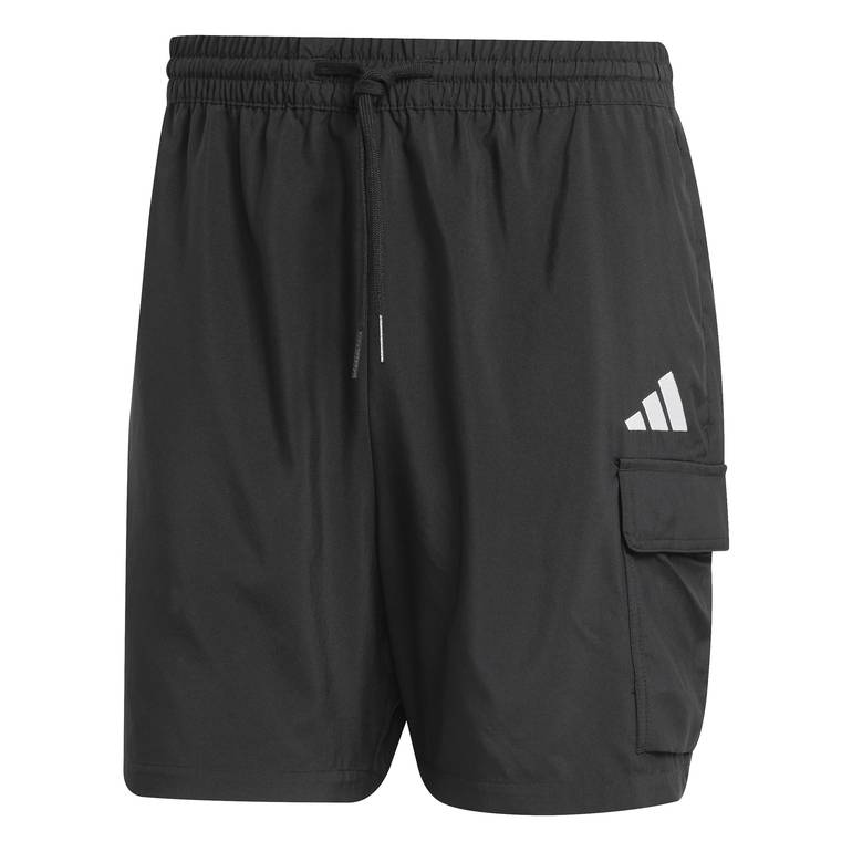 Essentials Small Logo Cargo Chelsea Shorts - BLACK/WHI - S