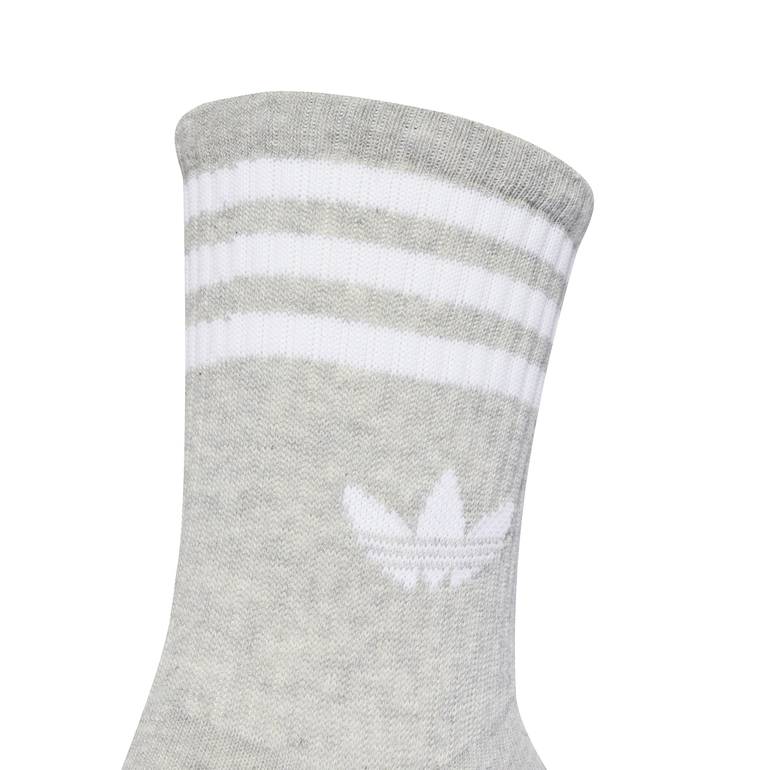 3-Stripes Crew Socks 3 Pairs - WHT/MGSOGR - S