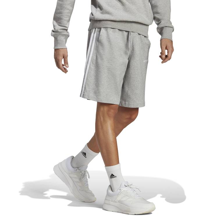 ADIDAS ESSENTIALS SINGLE JERSEY 3-STRIPES SHORTS - - L