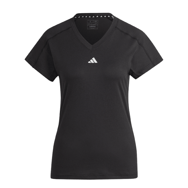 AEROREADY Train Essentials Minimal Branding V-Neck T-Shirt - S - Black