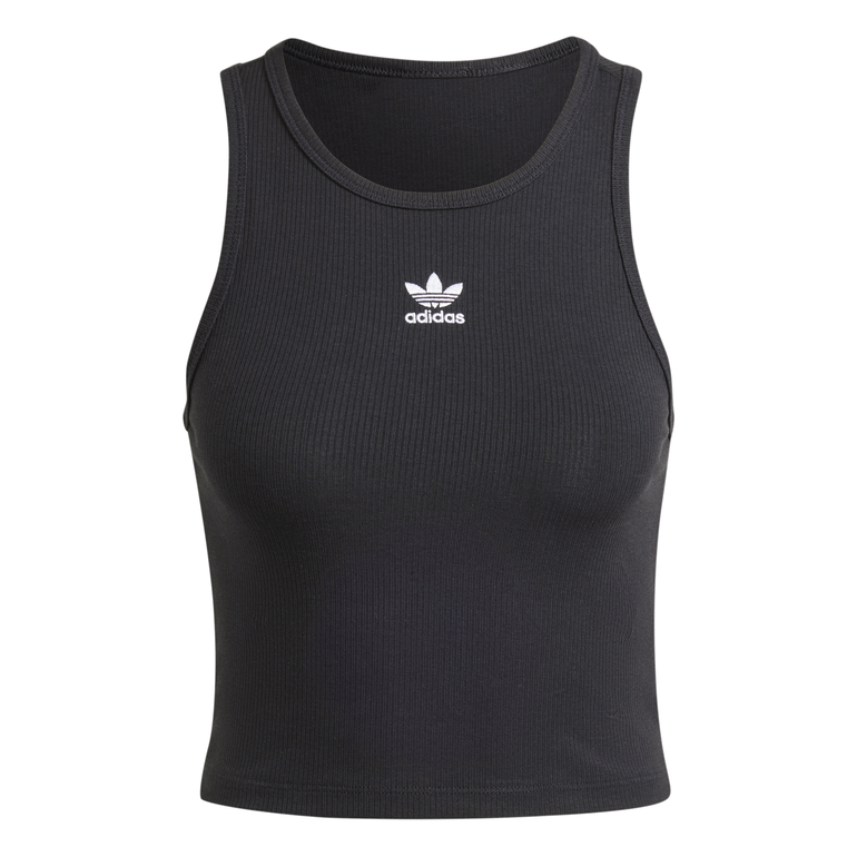 Essentials Ribbed Tank Top - S - Black