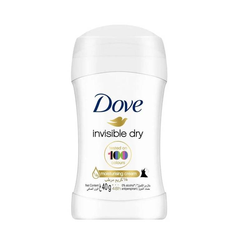 Dove Invisible Dry Antiperspirant Stick – 48-Hour Protection with No White Marks 40g