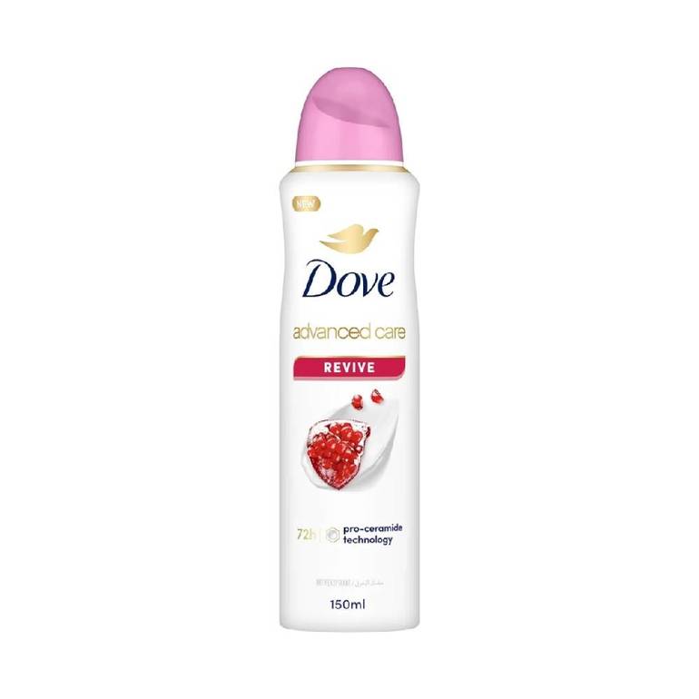 Dove Advanced Care Revive Pomegranate Anti-Perspirant Spray – 72H Protection & Lasting Freshness 150ML