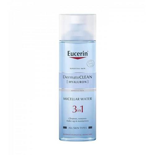 Eucerin DermatoCLEAN [Hyaluron] Micellar Water 3-in-1 for Sensitive Skin – Cleanses, Removes Makeup & Moisturizes 200ml
