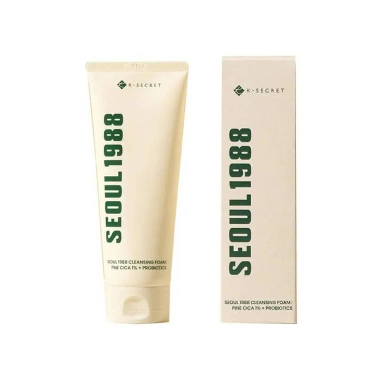 K-SECRET Seoul 1988 Cleansing Foam Pine Cica 1% + Probiotics for Gentle Deep Cleansing 150ml
