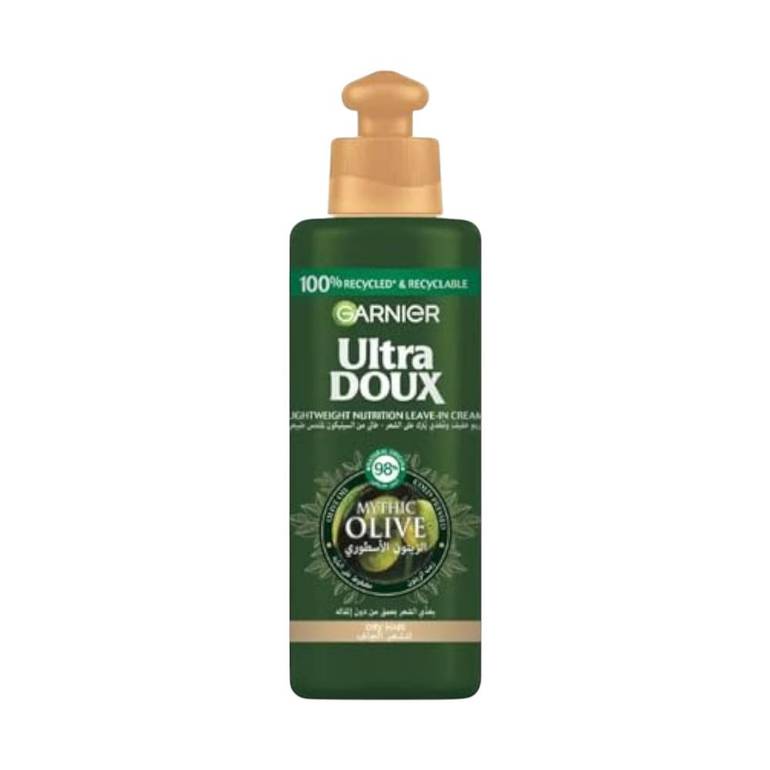 Garnier Ultra Doux Mythic Olive Lightweight Nutrition Leave-In Cream – Lightweight Nourishment for Very Dry Hair 200ML 