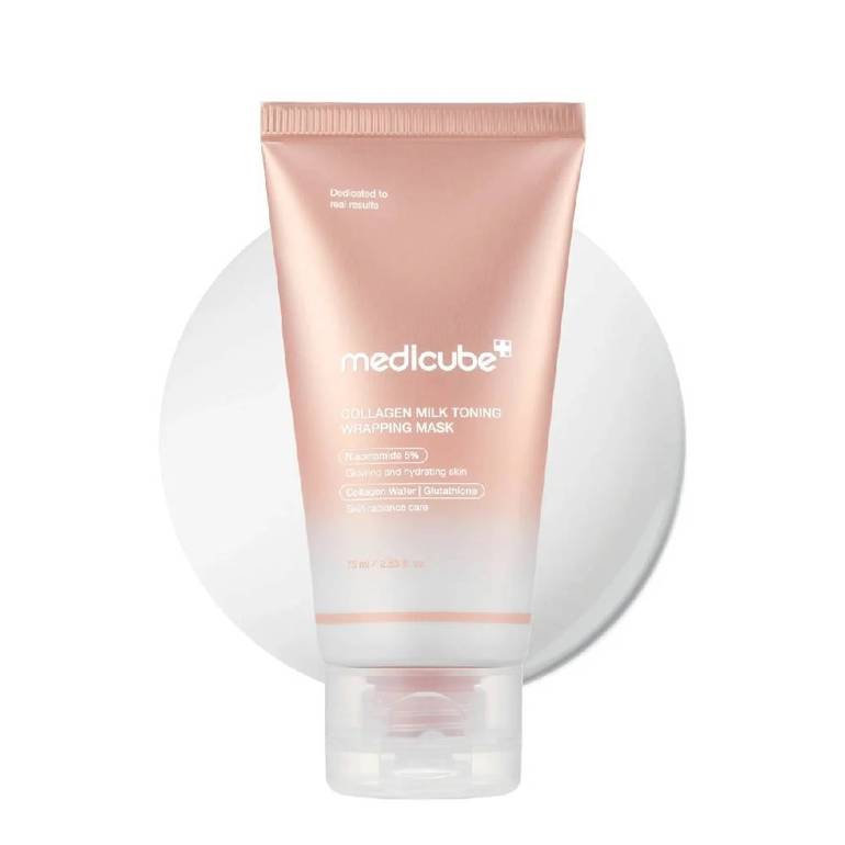 Medicube Collagen Milk Toning Wrapping Mask – Brightening & Hydrating Collagen Face Mask 75ml