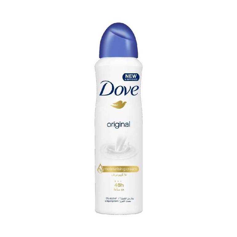 Dove Original Anti-Perspirant Spray – 48H Protection with Moisturizing Cream 150ML