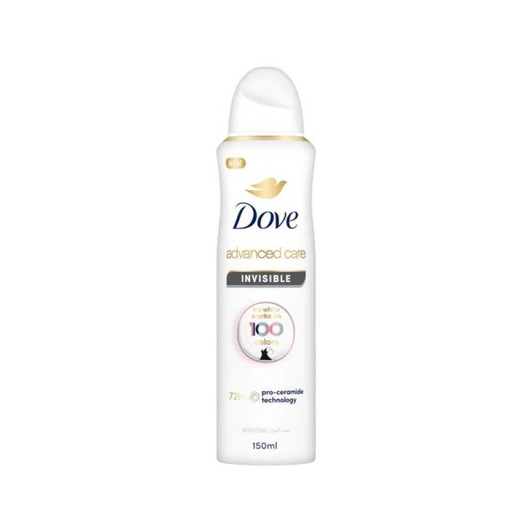 Dove Advanced Care Invisible Anti-Perspirant Spray – 72H Protection with No White Marks 150ML