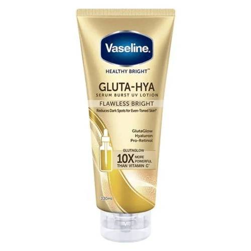 Vaseline Healthy Bright Gluta-Hya Flawless Bright Serum Burst UV Lotion – For Even-Toned & Radiant Skin 330ml